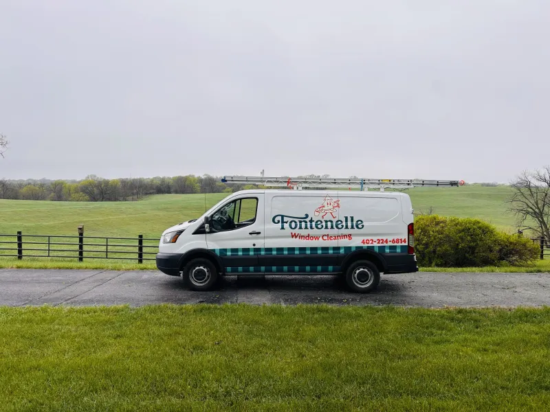 Fontenelle Window Cleaning van in Omaha